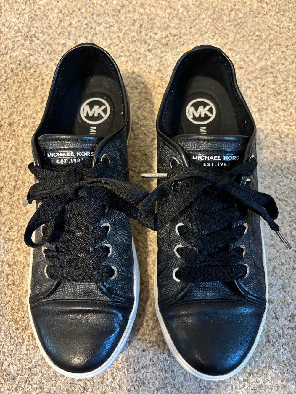 Black Michael Kors MK City Sneakers in black